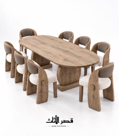 طقم طاولة طعام أردن ARDEN كاملًا مع ثمانية كراسي