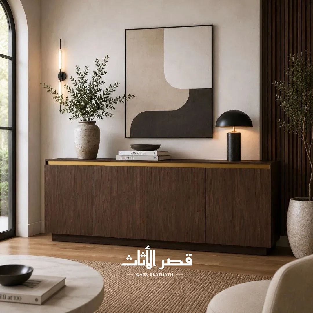 بوفيه كلوفر العريض بأربعة أبواب بدون مقابض — صورة 3