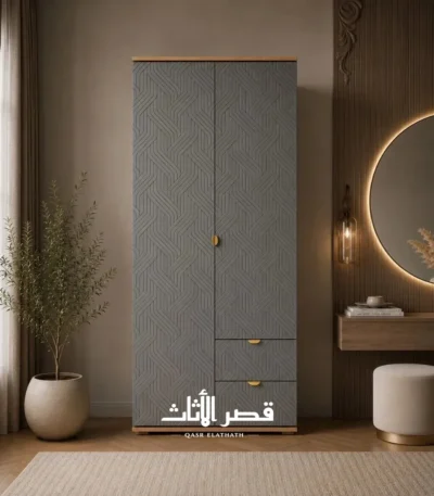 دولاب ملابس نيرا ببابين ودرجين مناسب للغرف الصغيرة — صورة 8
