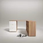 مكتب نيرا على شكل حرف إل بأربعة أرفف وثلاثة أدراج — صورة 3
