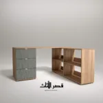 مكتب نيرا على شكل حرف إل بأربعة أرفف وثلاثة أدراج — صورة 11